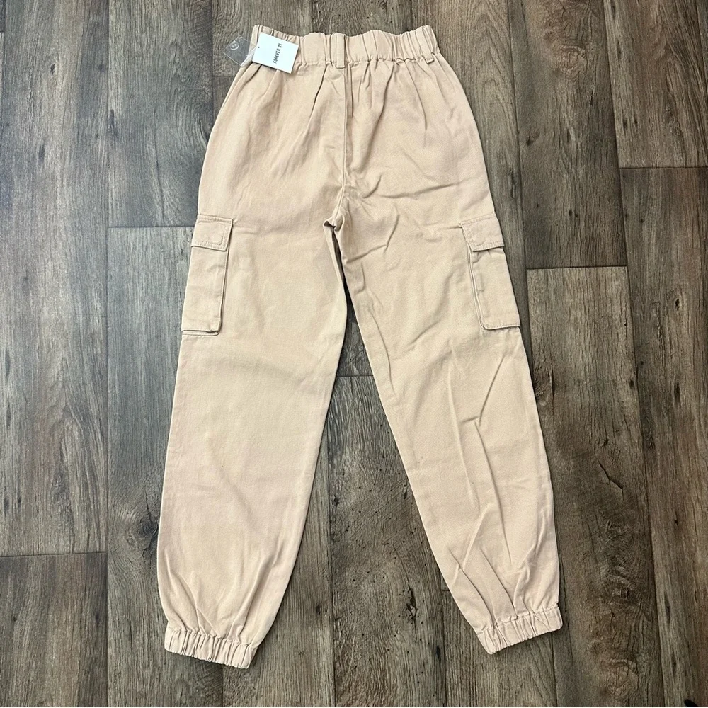 Forever 21 Cotton Cargo Pants Women’s Size XS Light Almond Pink - Picture 5 of 8